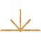 Ekena Millwork Kennewick Rough Sawn Timber Gable Bracket, Western Red Cedar, 108"W x 58"H x 2"D x 4"F, 13/12 Pitch GBW108X58X0204KEN00RWR - alternate 1